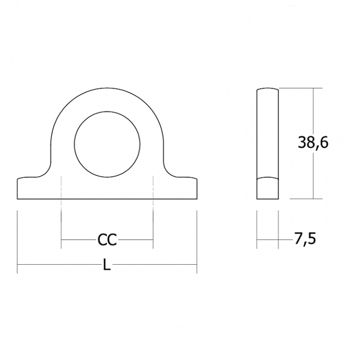 Buton pentru mobila Omega, finisaj alama cava periata, L:62.5 mm [2]