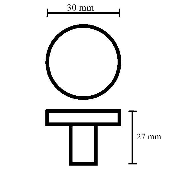 Buton pentru mobila Otis, finisaj negru mat [8]