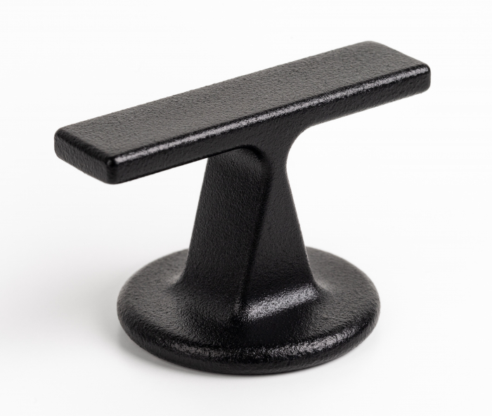 Buton pentru mobila Oto, finisaj negru texturat, 60x37 mm [8]
