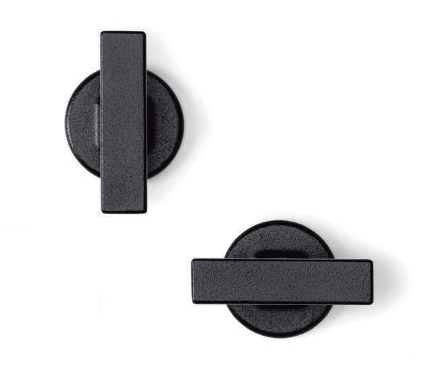 Buton pentru mobila Oto, finisaj negru texturat, 60x37 mm [6]