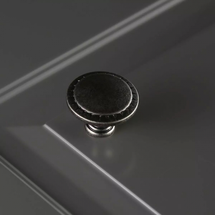 Buton pentru mobila Palermo, finisaj argint antichizat GT, D:32.5 mm [3]