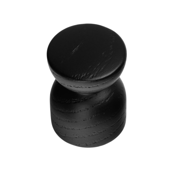 Buton pentru mobila Piece, finisaj negru mat lacuit, 25.4x35 mm [2]