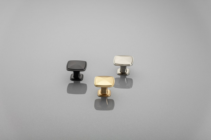 Buton pentru mobila Point, finisaj negru mat GT, 30x30 mm [3]