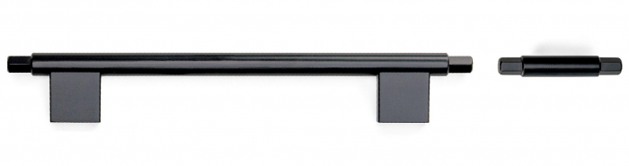 Buton pentru mobila Prisma, finisaj negru mat, 78x41 mm [2]