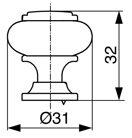 Buton pentru mobila Riex XR22, finisaj maro patinat, D:31 mm [2]