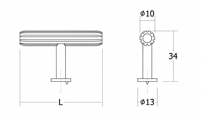 Buton pentru mobila Rille Mini, finisaj alama intunecata periata, 55x34 mm [4]