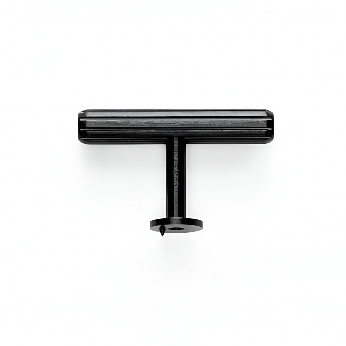 Buton pentru mobila Rille Mini, finisaj negru periat, 55x34 mm [2]