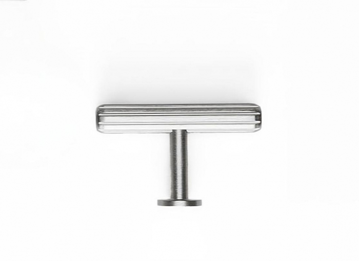 Buton pentru mobila Rille Mini, finisaj otel inoxidabil, 55x34 mm [2]