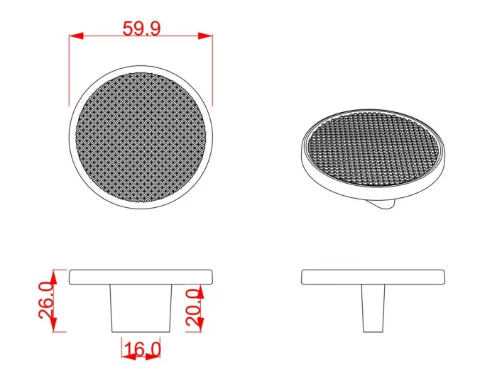 Buton pentru mobila Selin, finisaj alama antichizata periata CB, 16 mm [4]