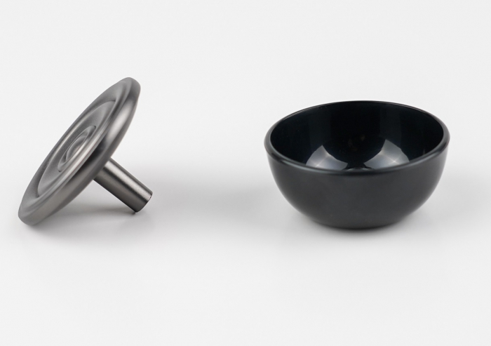 Buton pentru mobila Snail, finisaj negru gun metal CB, Ø:50 mm [3]