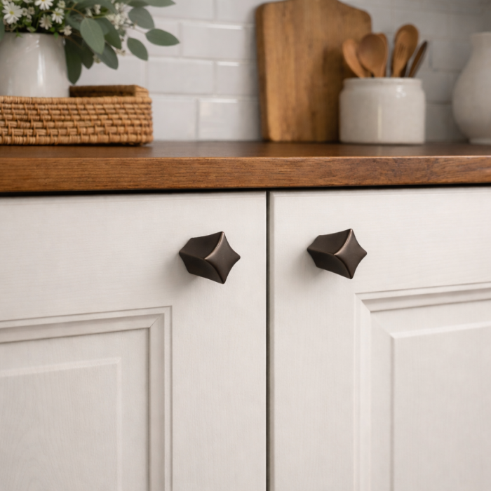 Buton pentru mobila Starr, finisaj bronz alfa, L:15 mm [4]