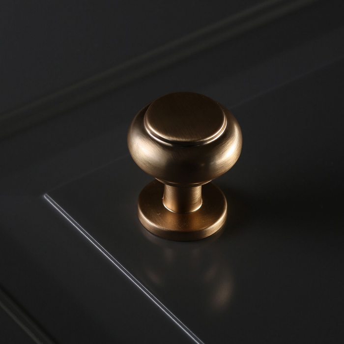 Buton pentru mobila Stilo, finisaj auriu periat GT, D:22 mm [5]