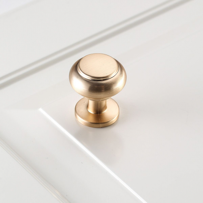 Buton pentru mobila Stilo, finisaj auriu periat GT, D:22 mm [4]