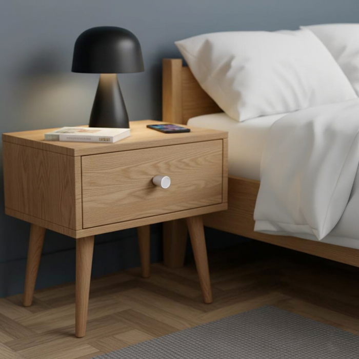 Buton pentru mobila Stria, finisaj alb, D:15 mm [3]