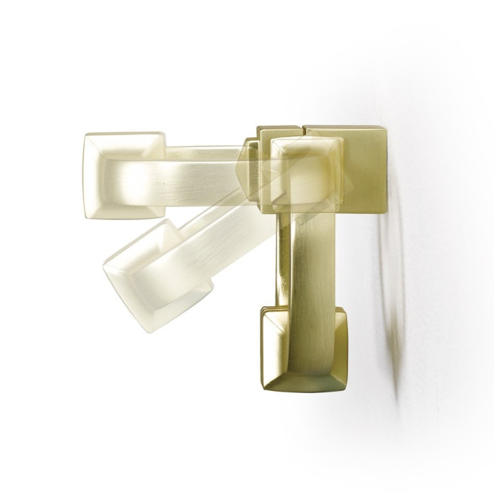 Buton pentru mobila Swing, finisaj auriu periat, 55x44 mm [3]
