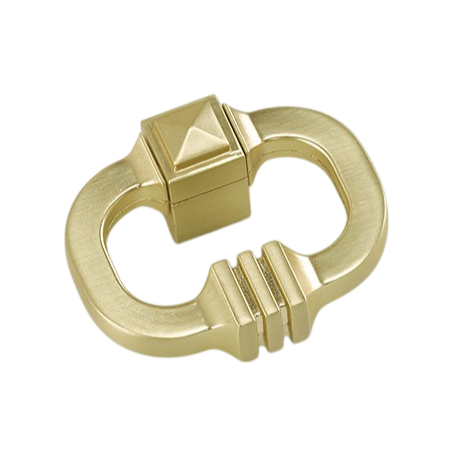 Buton pentru mobila Swing, finisaj auriu periat, 55x44 mm [1]