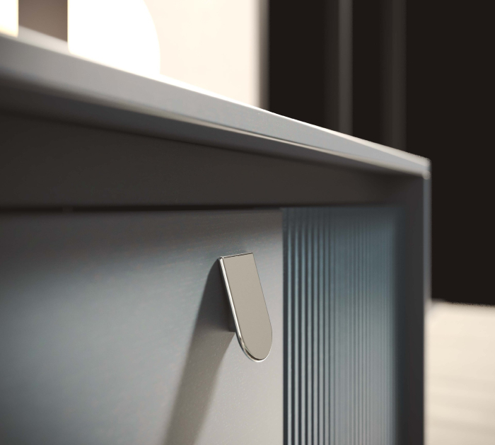 Buton pentru mobila Tana, finisaj nichel satin, 30.8x48.75 mm [5]