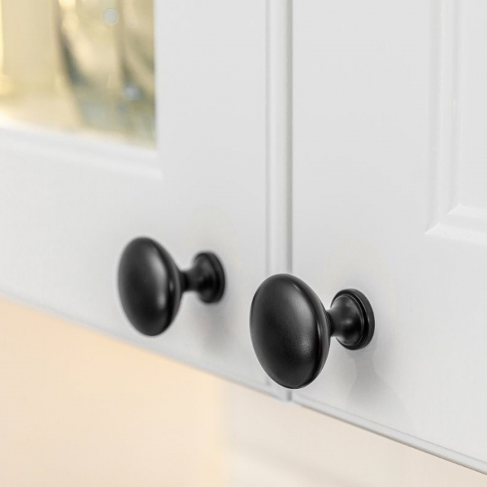 Buton pentru mobila Terni, finisaj negru mat GT, D:30 mm [2]