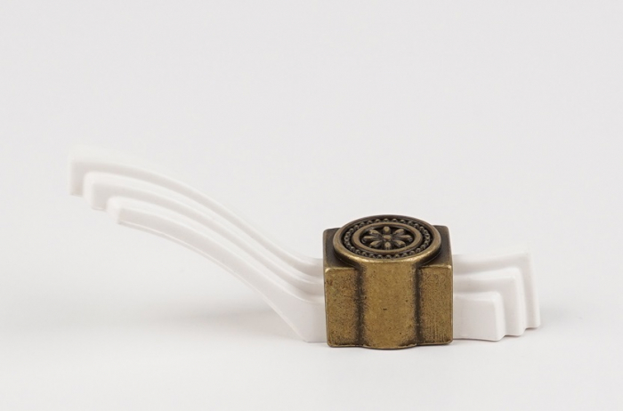 Buton pentru mobila Tulip, finisaj alama antichizata CB, 28 mm [4]
