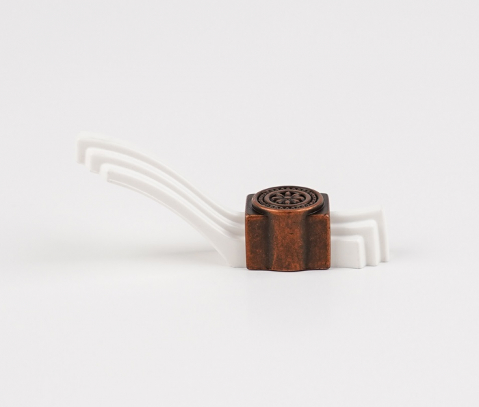 Buton pentru mobila Tulip, finisaj cupru antichizat CB, 28 mm [4]