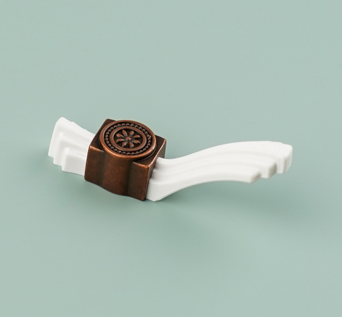 Buton pentru mobila Tulip, finisaj cupru antichizat CB, 28 mm [5]