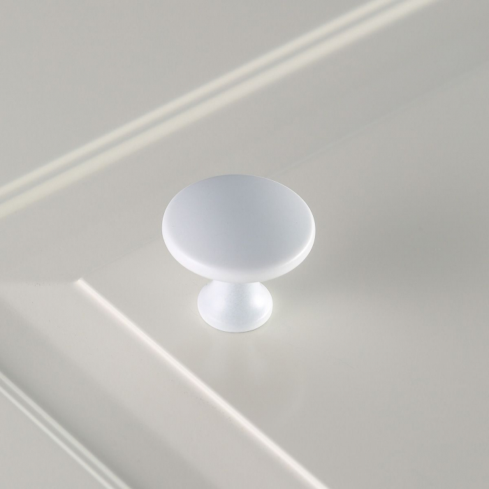 Buton pentru mobila Udine, finisaj alb mat GT, D:29 mm [2]