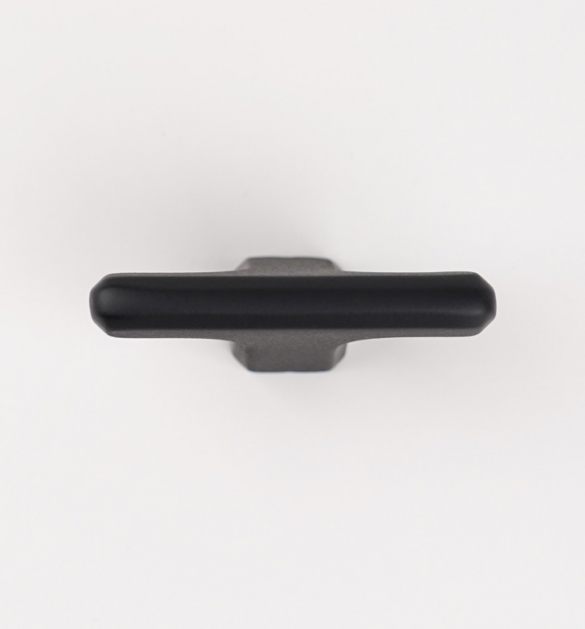 Buton pentru mobila Vera, finisaj negru mat CB, 55x18x28 mm [2]
