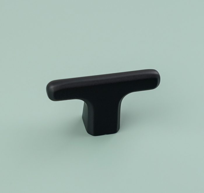 Buton pentru mobila Vera, finisaj negru mat CB, 55x18x28 mm [5]