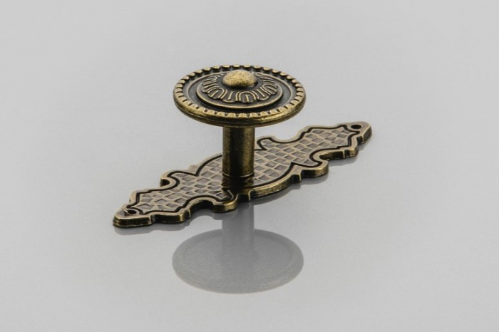Buton pentru mobila WP-1136, finisaj alama antichizata GT, L:86 mm [3]