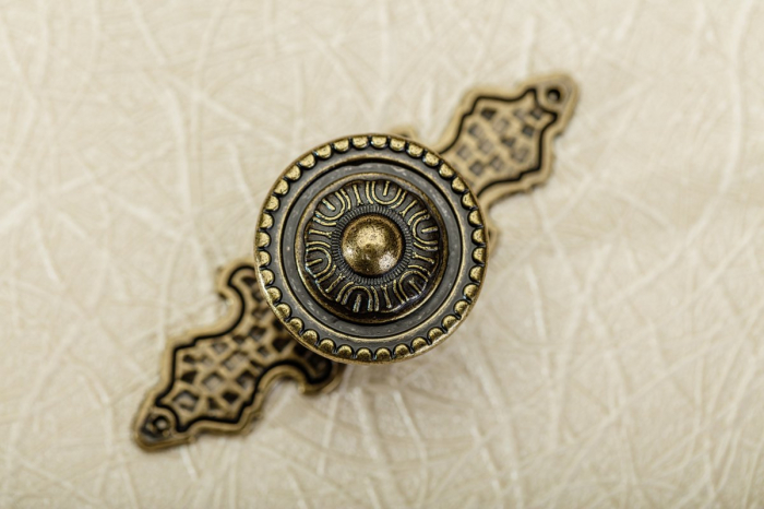 Buton pentru mobila WP-1136, finisaj alama antichizata GT, L:86 mm [2]