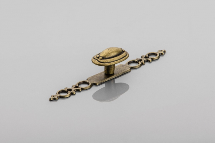 Buton pentru mobila WP-1146, finisaj alama antichizata GT, L:136 mm [3]