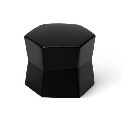 Buton pentru mobilier Coffe pot, negru mat, L: 27,7 mm [1]