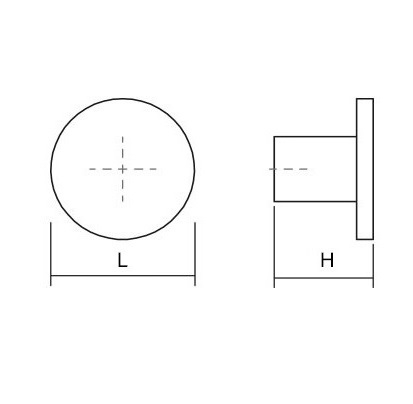 Buton pentru mobilier Como Big, cupru periat, D 41 mm [2]
