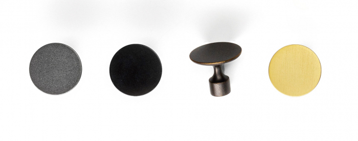 Buton pentru mobilier Floid, finisaj cositor, D:34,8 mm [4]
