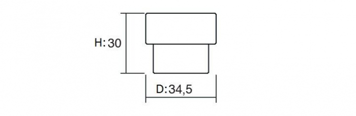 Buton pentru mobilier Piston alb cu nichel periat [2]