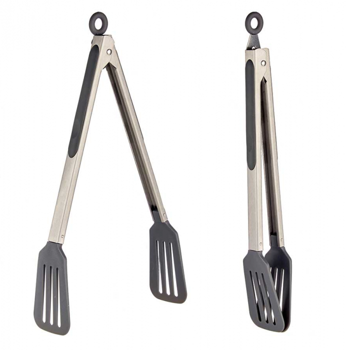 Cleste mare de bucatarie din inox si nylon, gri [2]