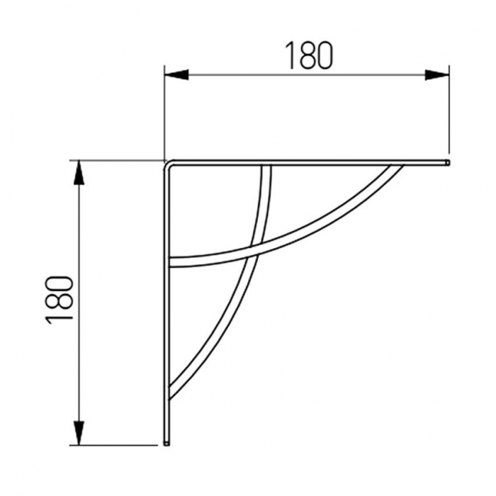Consola raft Neo, finisaj negru mat, 180x180 mm [4]
