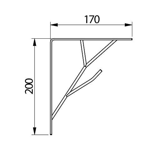 Consola raft Tree, finisaj negru mat, 170x200 mm [3]