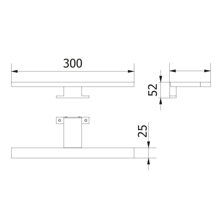 Corp de iluminat LED Radius II GTV, pentru oglindă, lumină caldă, 5W, IP44, crom [2]