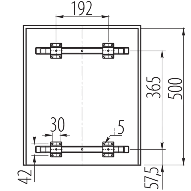Cos de gunoi cu montaj pe front, Practi Eco incorporabil cu 2 compartimente x 20 L, pentru corp de 450 mm, gri antracit [4]