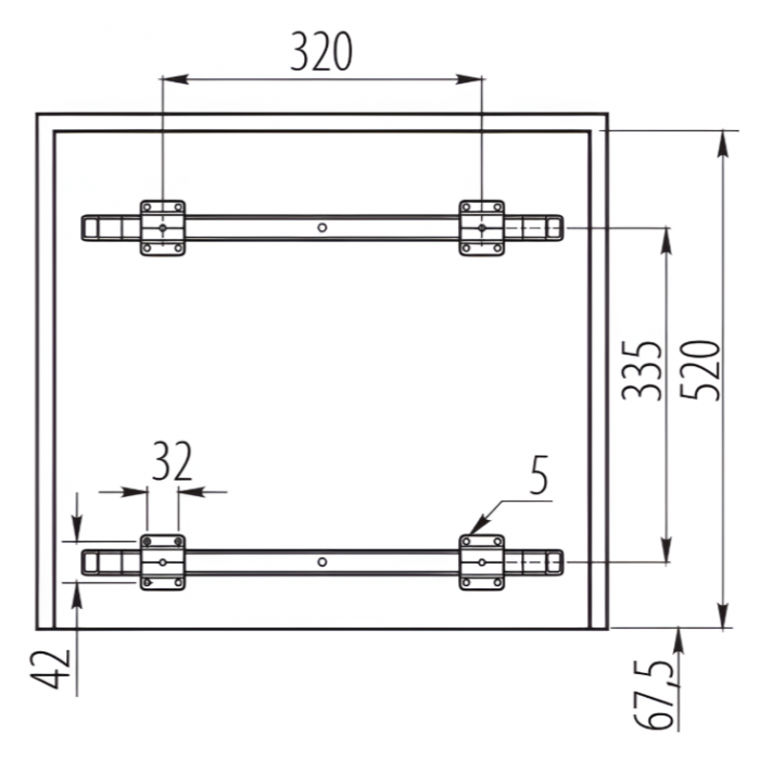 Cos de gunoi cu montaj pe front, Practi Eco incorporabil cu 2 compartimente x 34 L, pentru corp de 600 mm, gri antracit [4]