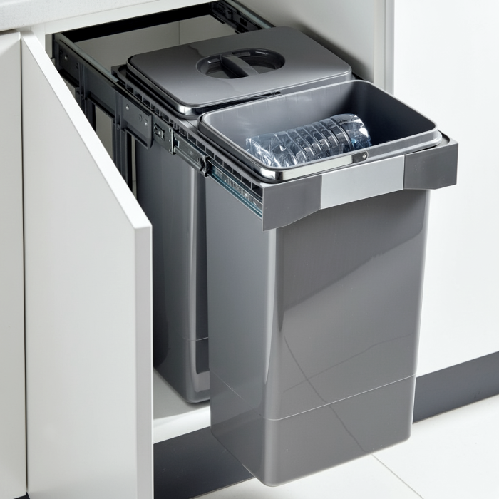 Cos de gunoi Free Jazz 40 incorporabil, colectare selectiva, 2 compartimente x 26 litri [4]