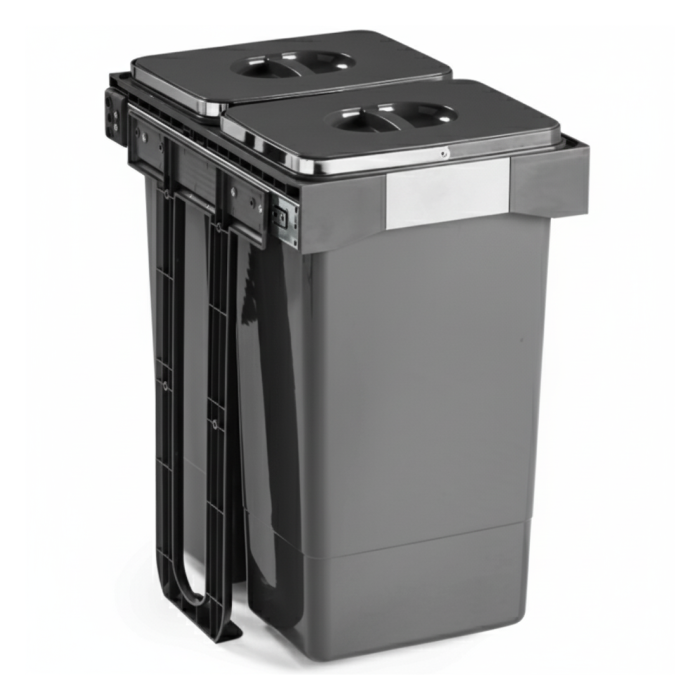 Cos de gunoi Free Jazz 40 incorporabil, colectare selectiva, 2 compartimente x 26 litri [3]