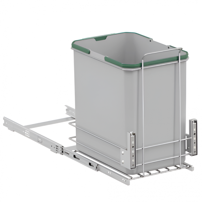Cos de gunoi glisant S-2583-G, cu un compartiment de 35 litri, gri [2]