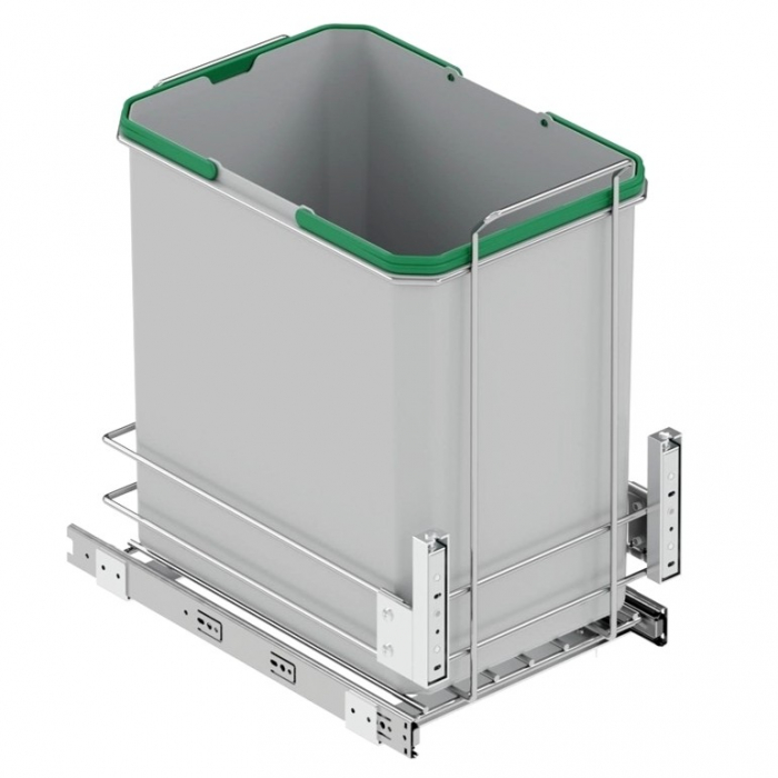 Cos de gunoi glisant S-2583-G, cu un compartiment de 35 litri, gri [1]