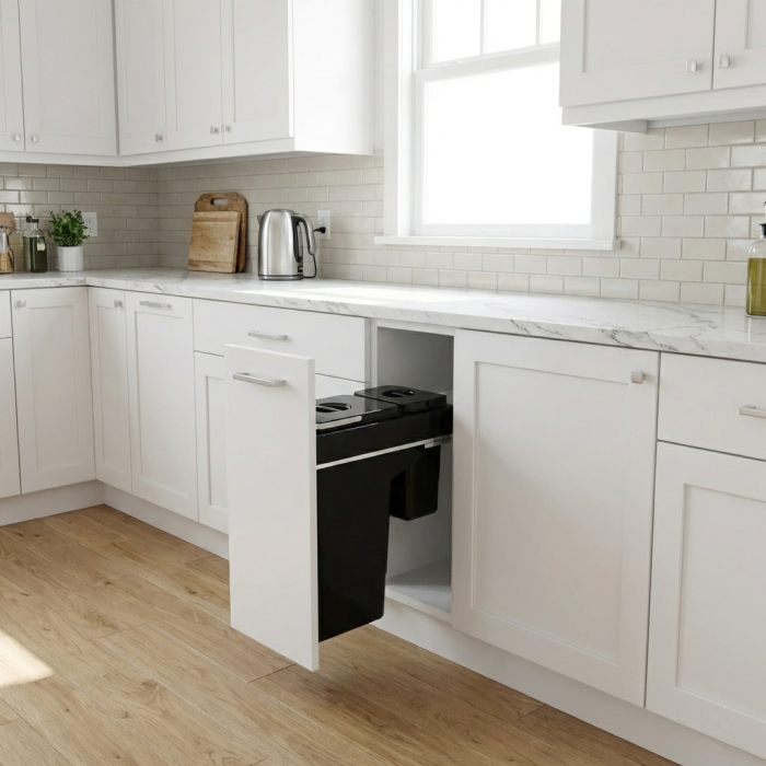 Cos de gunoi incorporabil Front 30, colectare selectiva, cu un compartiment de 26 litri si un compartiment de 7 litri [4]