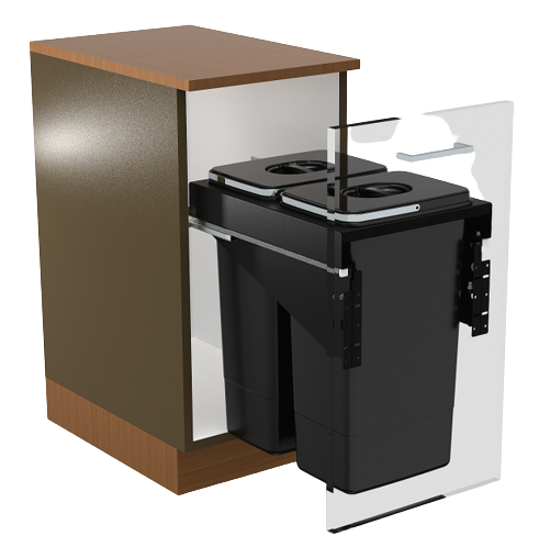 Cos de gunoi incorporabil Front 40 cu doua compartimente x 26 litri [2]