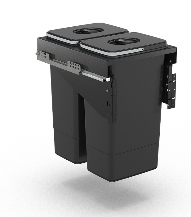 Cos de gunoi incorporabil Front 40 cu doua compartimente x 26 litri [4]