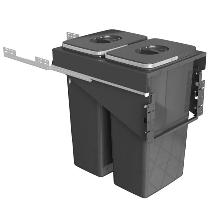 Cos de gunoi incorporabil Front 45 cu doua compartimente x 26 litri [2]