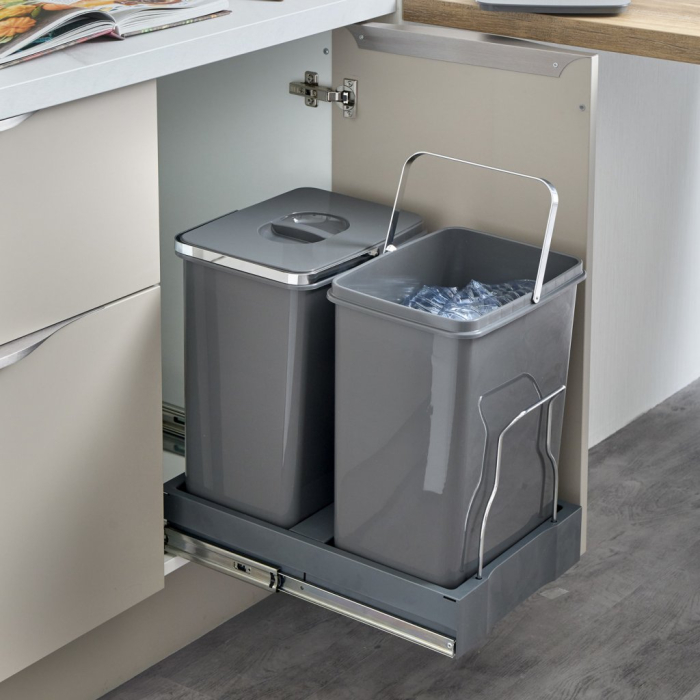 Cos de gunoi incorporabil, Patty 45 Automatic, colectare selectiva cu 2 recipiente x 20 litri [4]